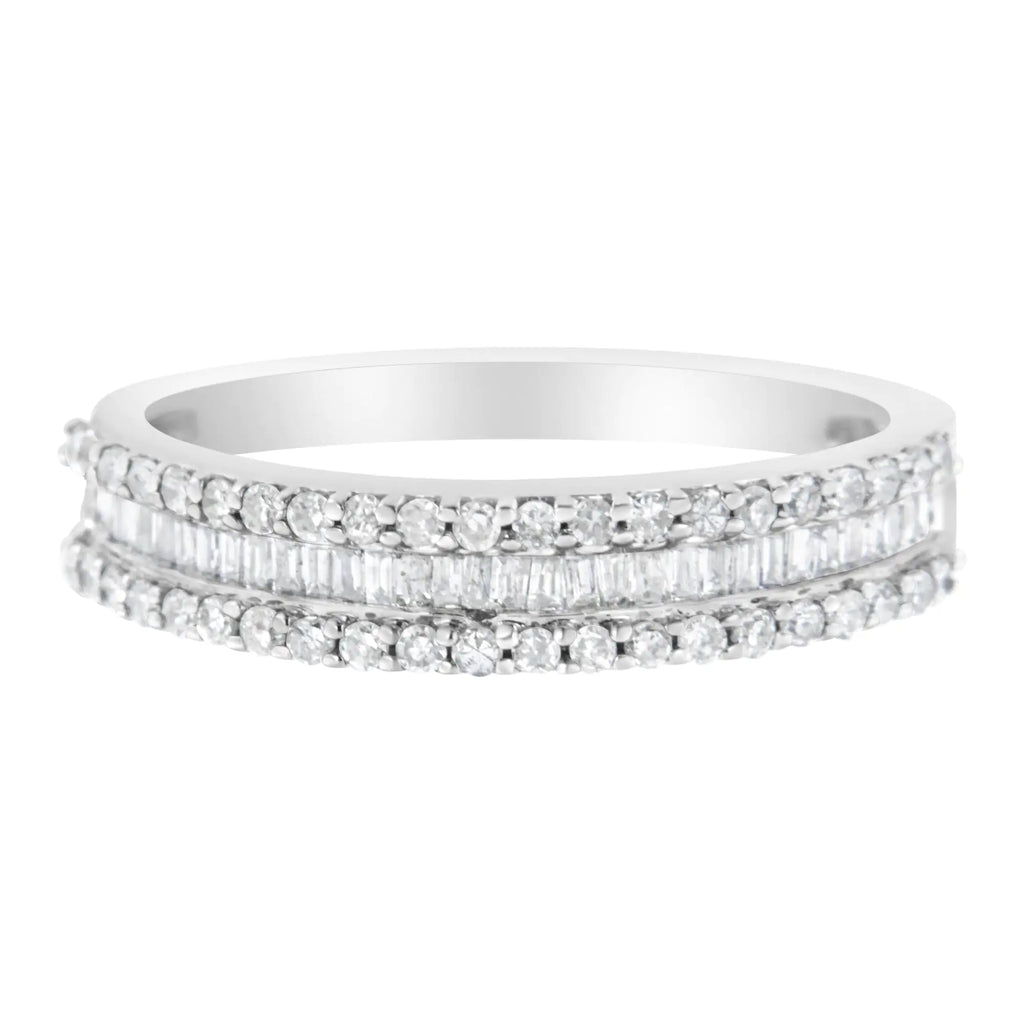 14KT White Gold Diamond Band Ring