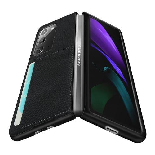 Leather Case for Samsung Galaxy Z Fold2 5G, Black