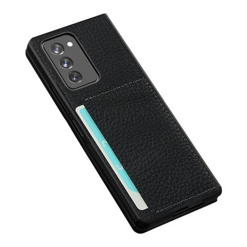 Leather Case for Samsung Galaxy Z Fold2 5G, Black