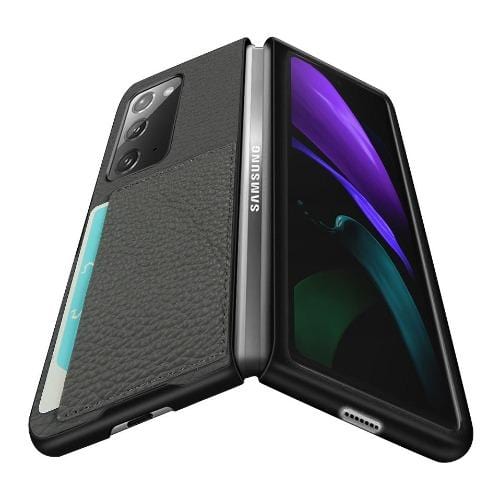 Leather Case for Samsung Galaxy Z Fold2 5G, Gray
