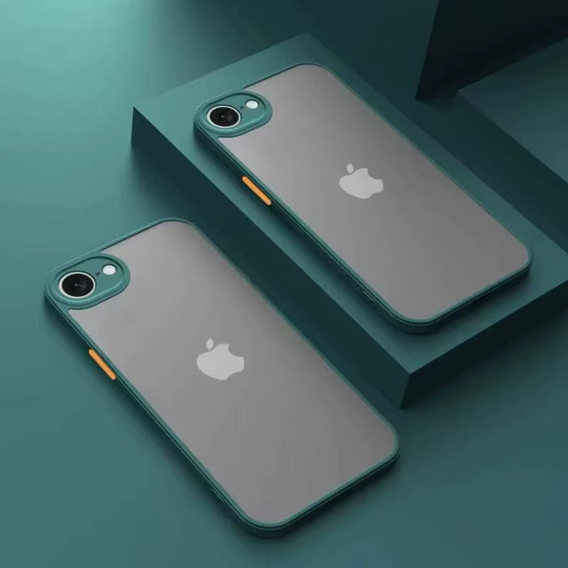 Shockproof New Armor Bumper Phone Case for iPhone 17E 16E Hard PC Cover Soft Bumper 2 in 1 Fashion Case iphone17e iphone16e Capa