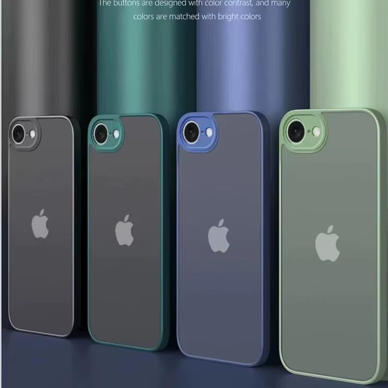 Shockproof New Armor Bumper Phone Case for iPhone 17E 16E Hard PC Cover Soft Bumper 2 in 1 Fashion Case iphone17e iphone16e Capa