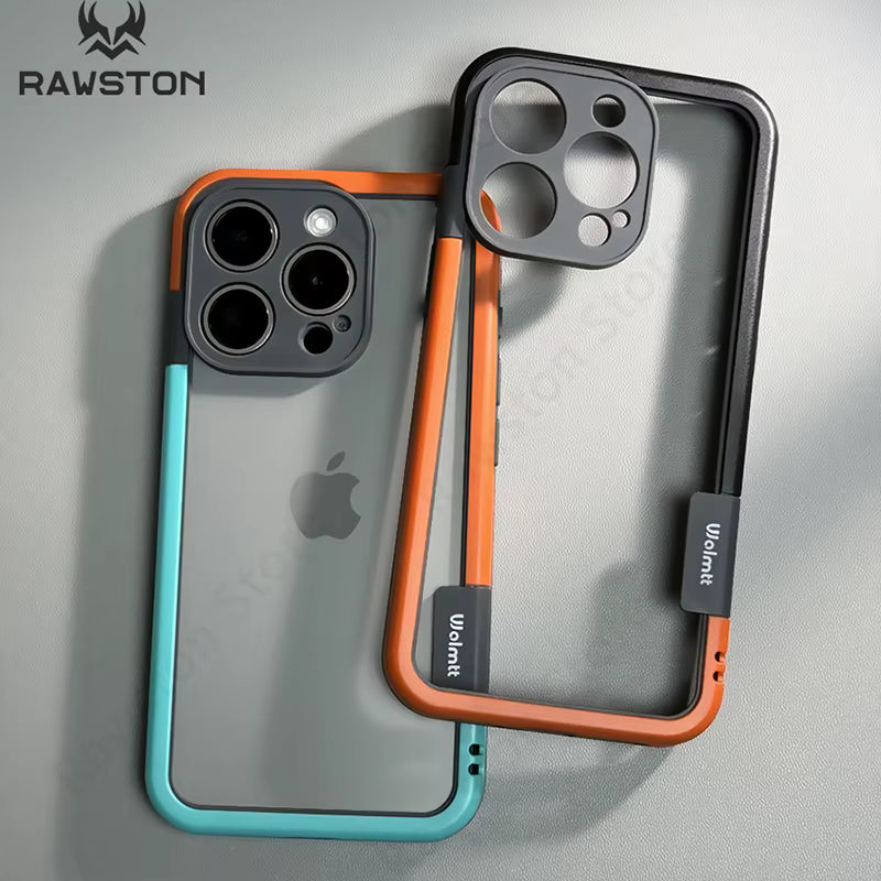Shockproof Soft Silicone Frame Phone Case for iPhone 18 17 Pro Max 13 14 15 16 NoBack Heat Dissipation Protection Bumper Cover