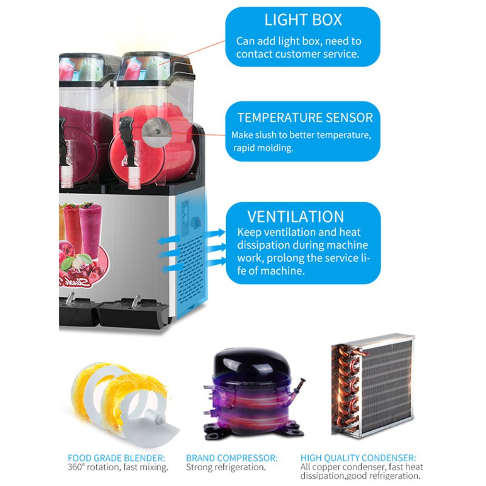 45L Commercial Stainless Slushy Machine