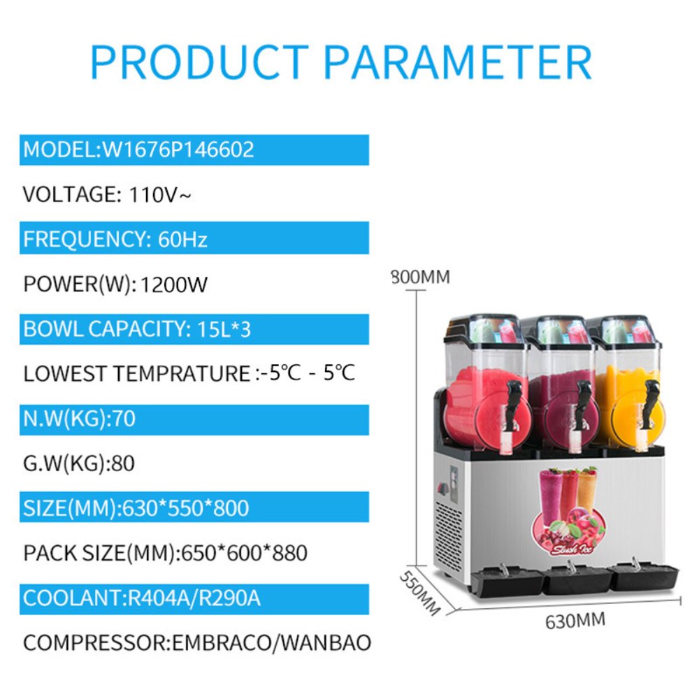 45L Commercial Stainless Slushy Machine
