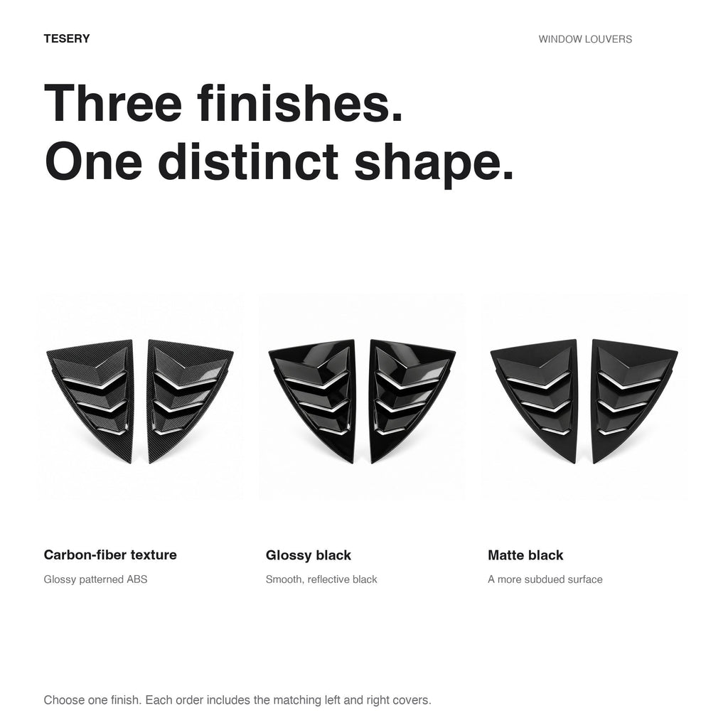 Rear Window Louvers 2-Pack