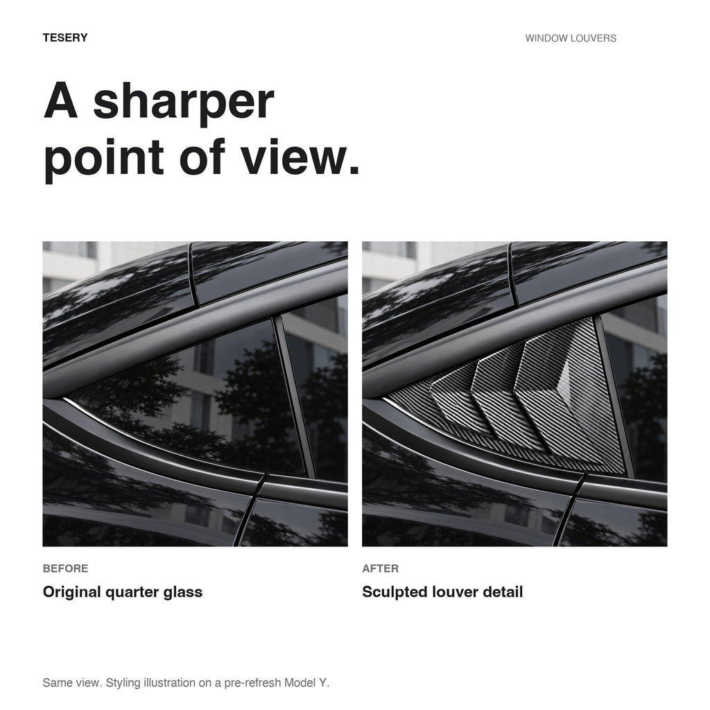 Rear Window Louvers 2-Pack