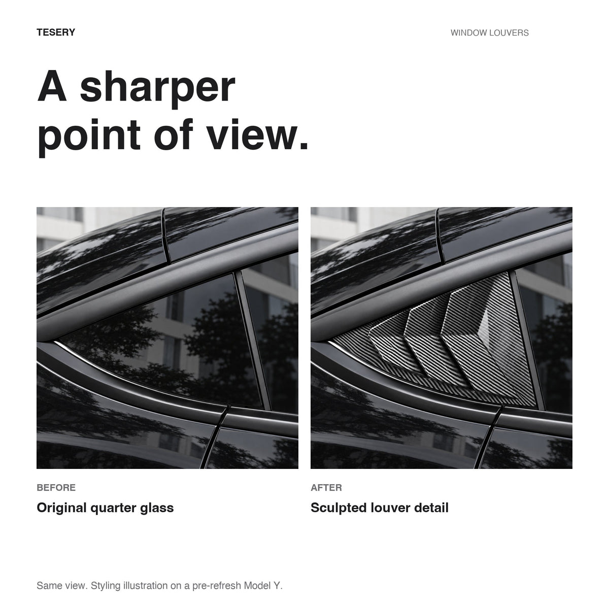 Rear Window Louvers 2-Pack