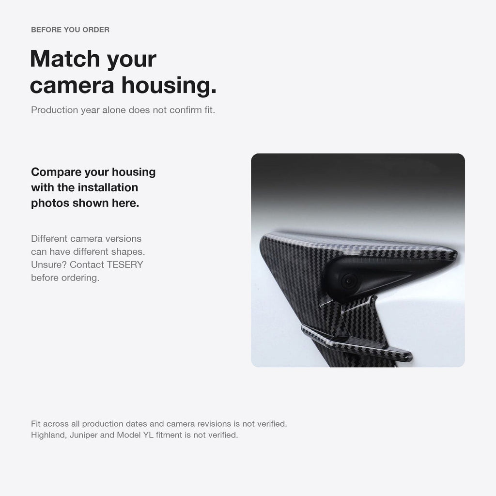 TESERY Thunder Side Camera Cover for Model 3/Y | 5 Colors