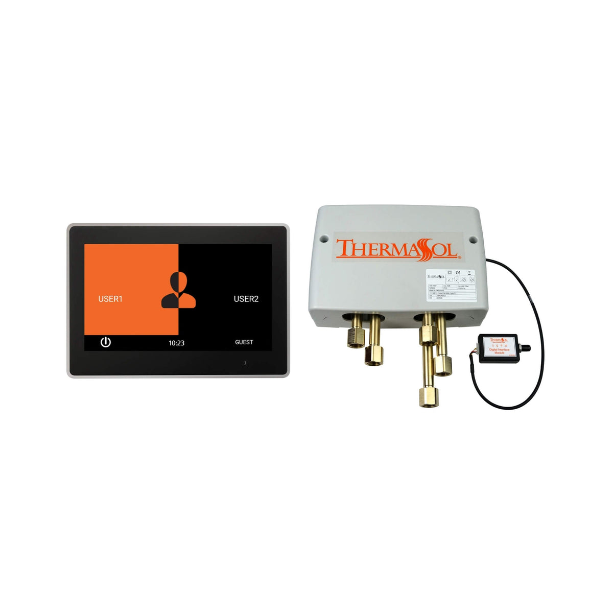 ThermaSol ThermaTouch 10-Inch Polished Nickel Digital Shower Control Package [DSPU-TT10] (SAK56024)