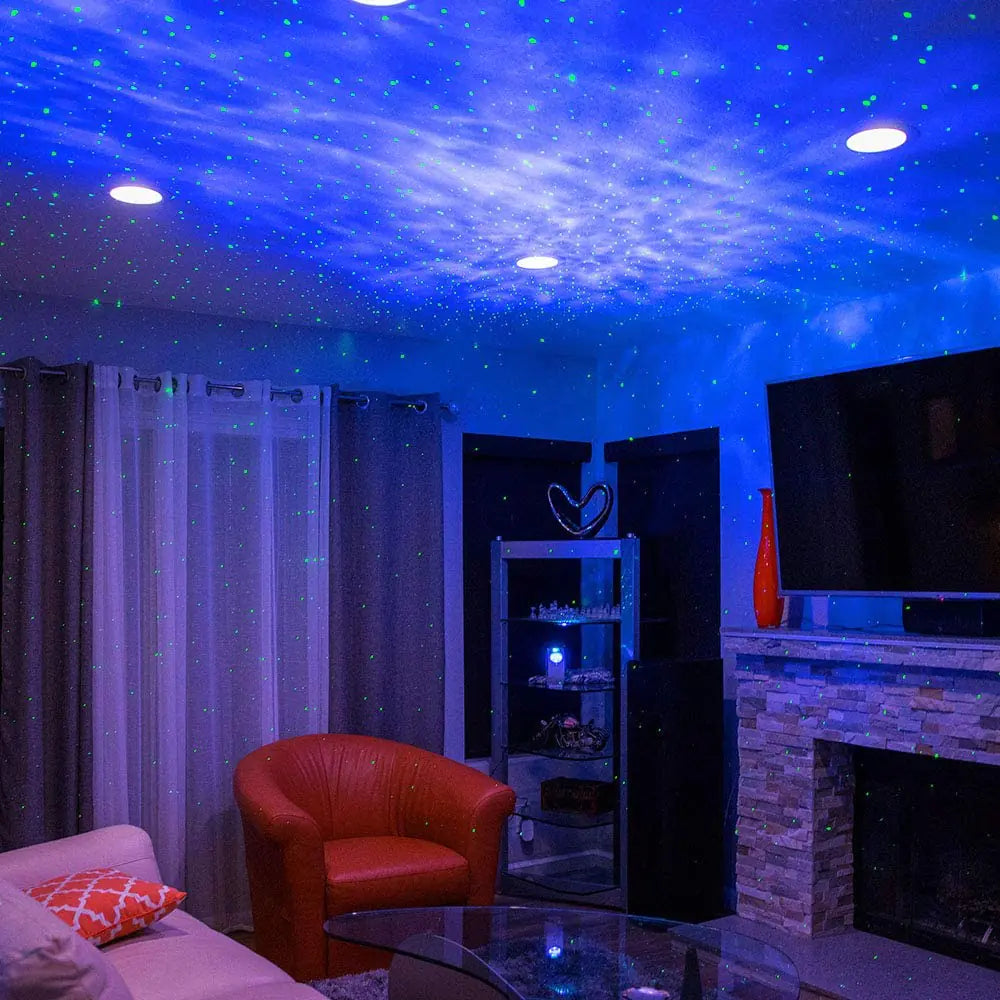 Alexa Compatible Laser Projector w/ LED Nebula Cloud