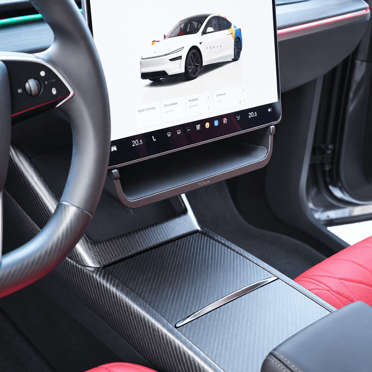 Under Screen Storage Box for New Model Y / 3 Highland