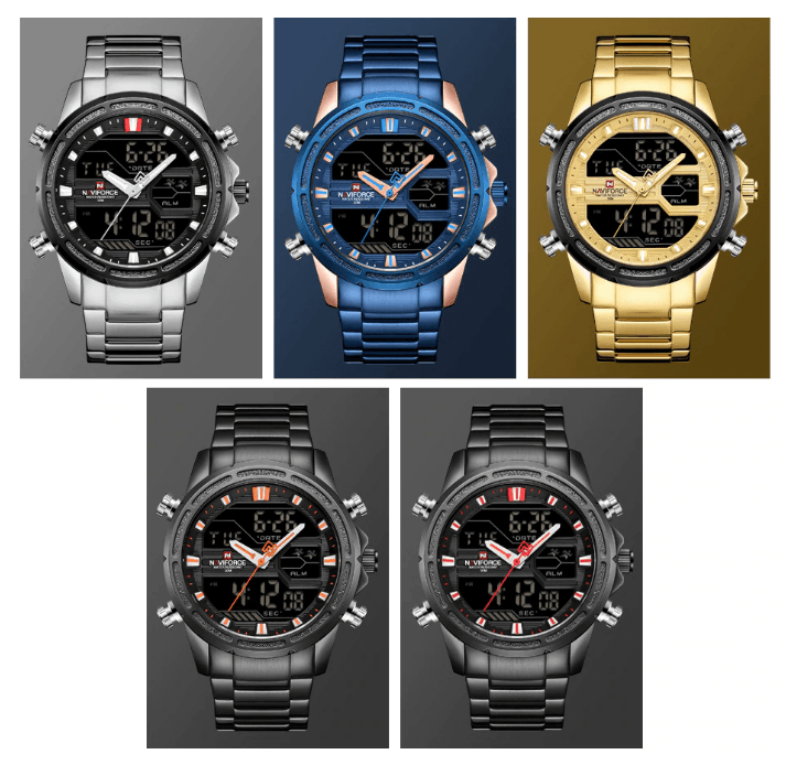 Mens Wrist Watch, Waterproof Analog Digital Watches Multifunction