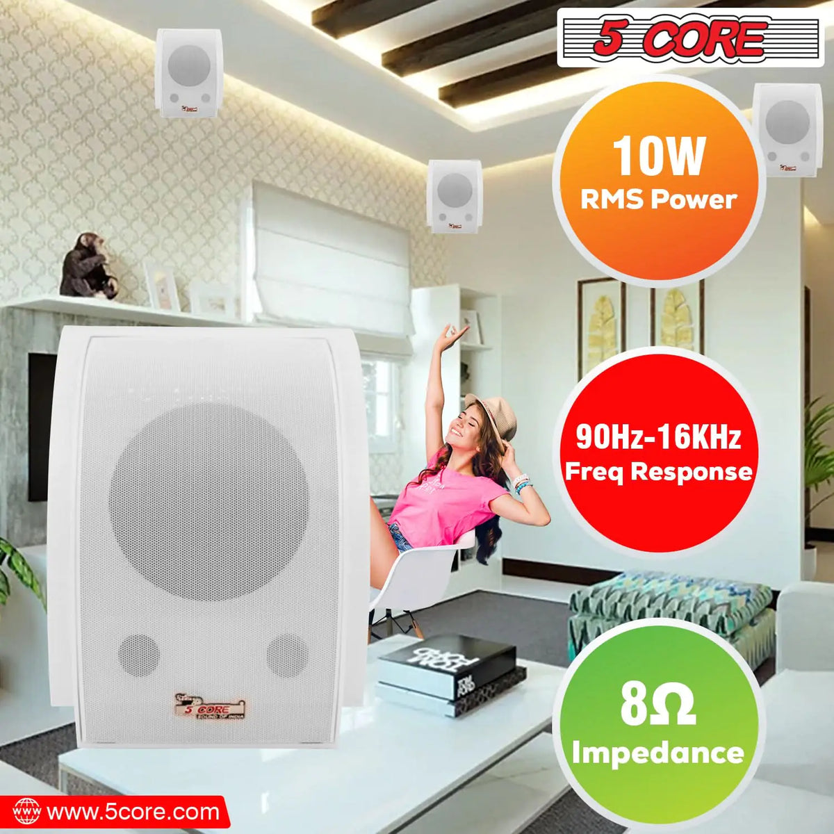 5Core 100W Outdoor Speakers
