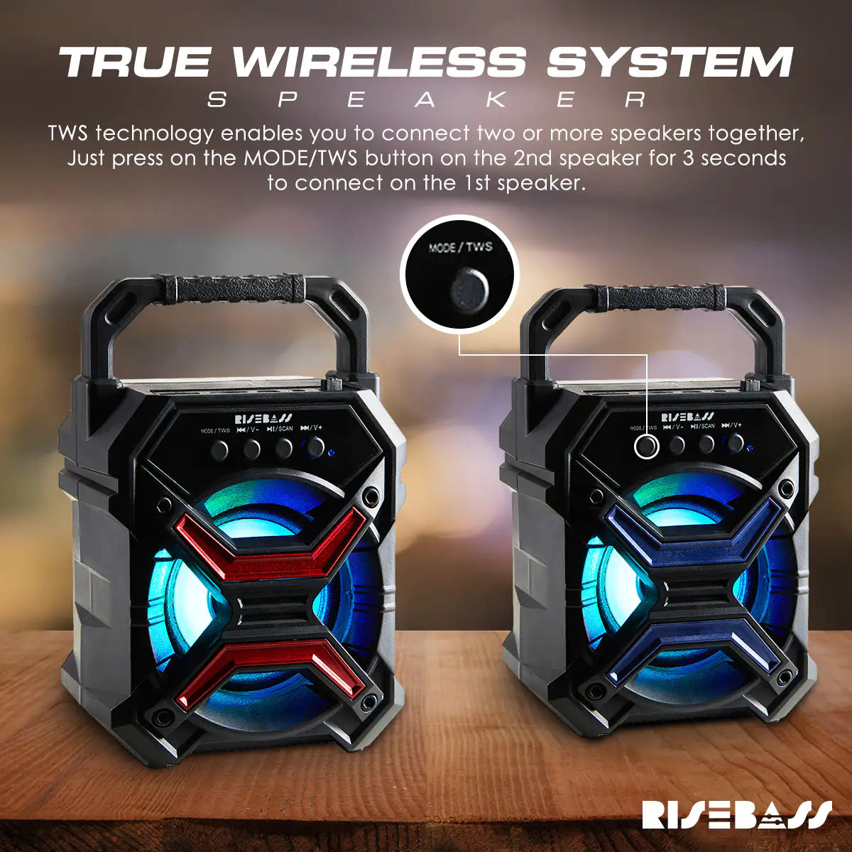 Portable Rechargeable Bluetooth Speaker