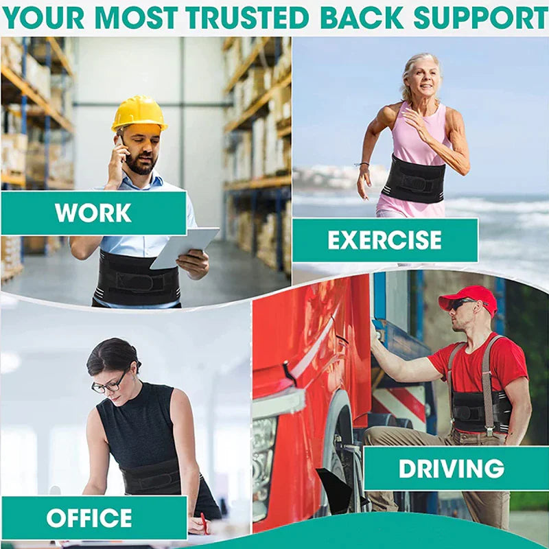 Adjustable Lower Back Brace Lumbar Support Waist Belt Men Pain