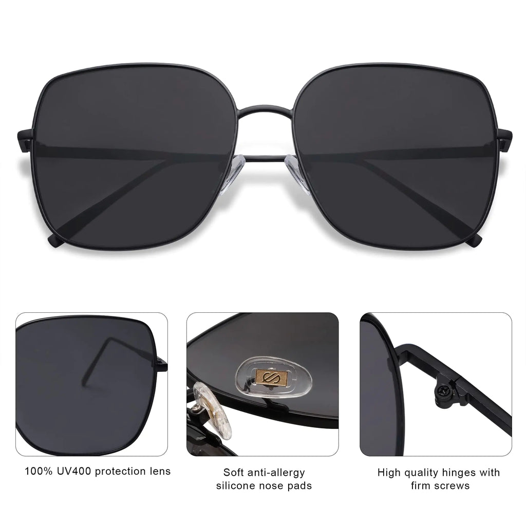 SOJOS Oversized Square Sunglasses