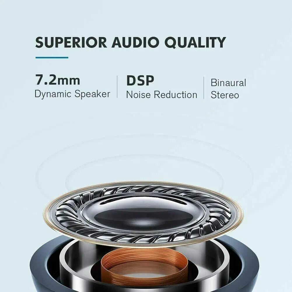 TWS Bluetooth Earbuds Waterproof Bluetooth 5.1 Headset Noise