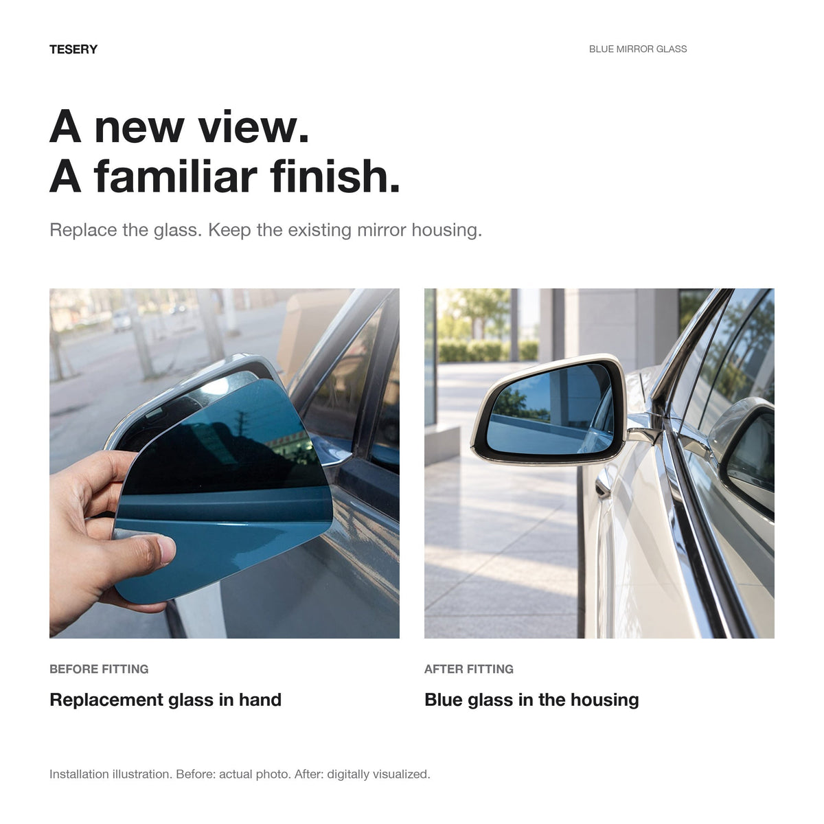 Rearview Mirror Blade for Tesla Model 3/Y/X/S