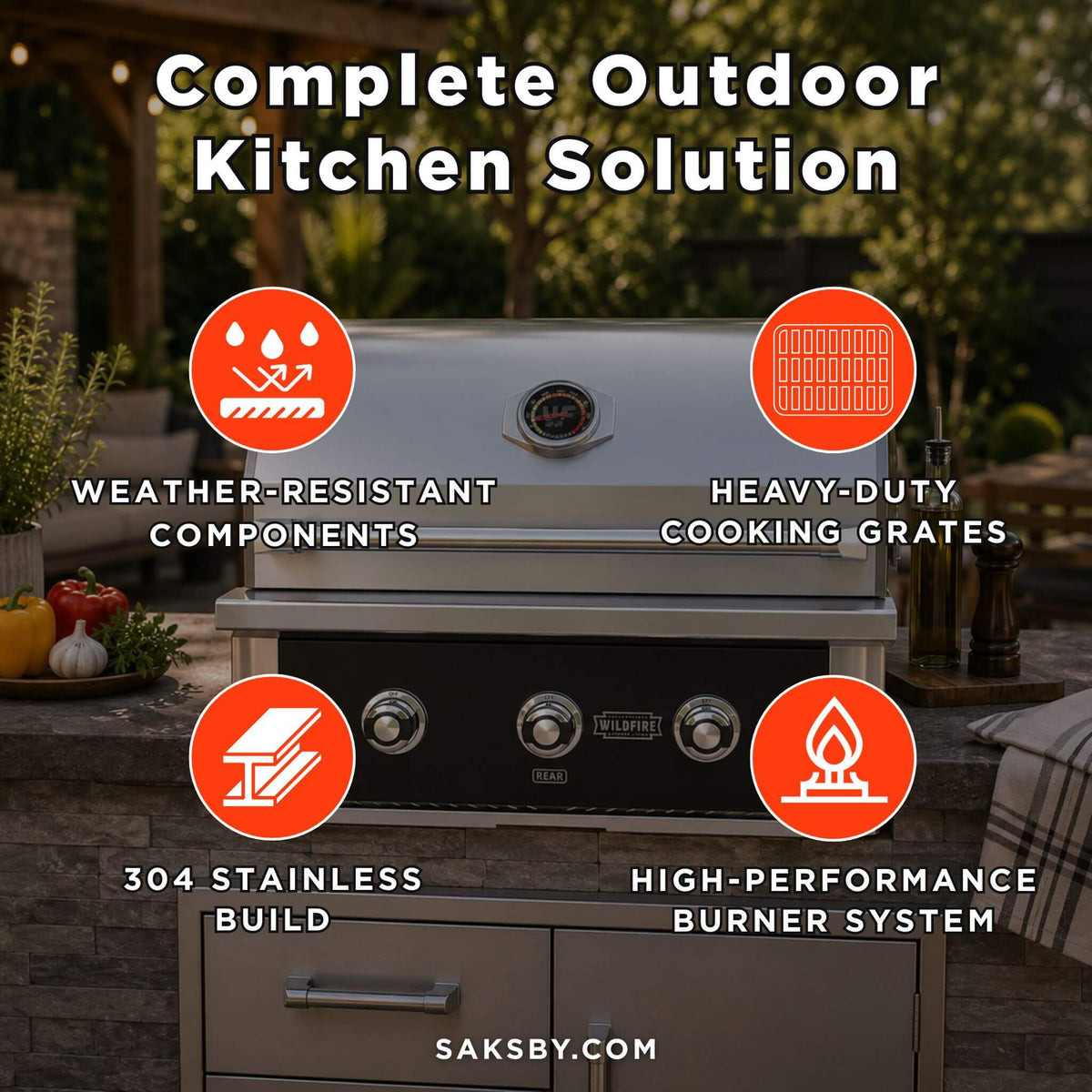 [WFPRO30G-BSS/SS] Wildfire 30" Grill
