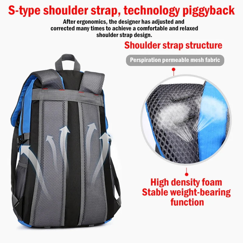 40L Men Travel Backpack Rucksack Camping Laptop Hiking School