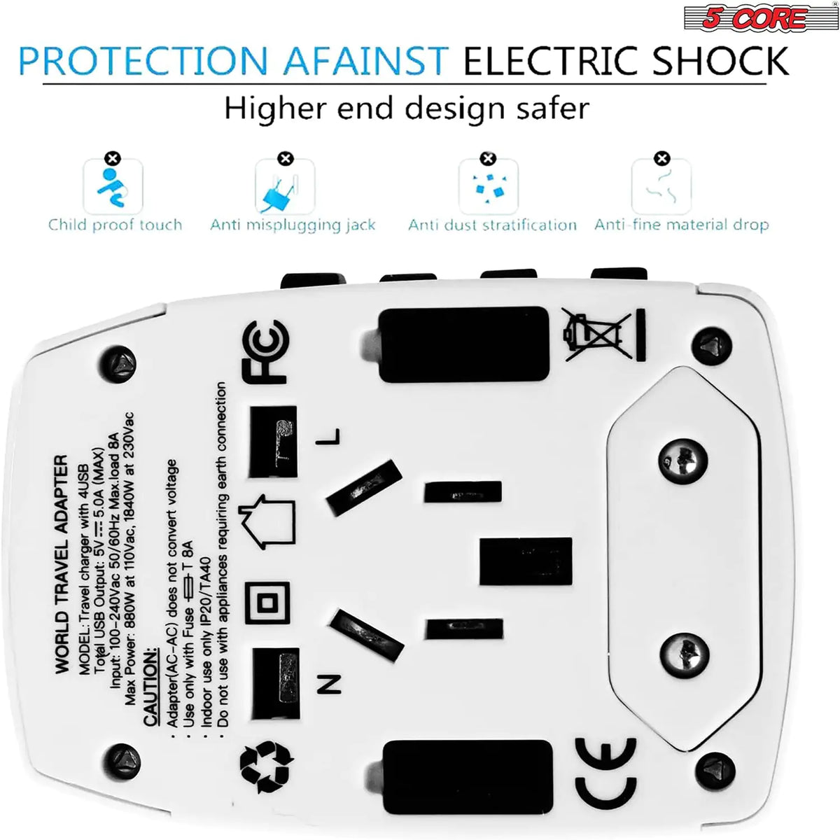 Universal Travel Adapter International Power Adapters 3