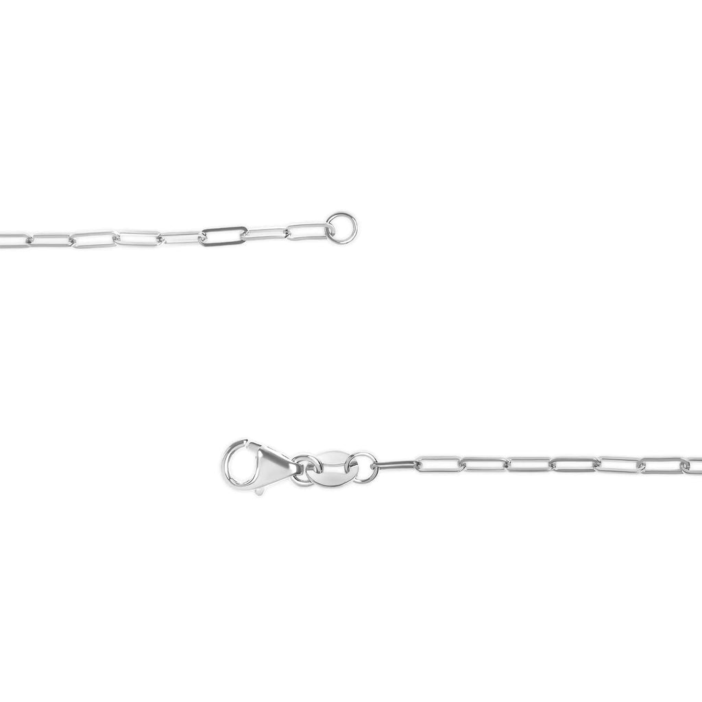 Unisex Solid 14K Gold 1.5mm Paperclip Chain Necklace - Length