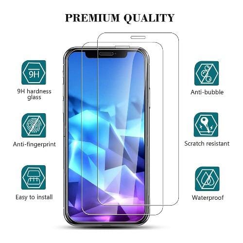 Clear Tempered Glass Screen Protector (2-Pack) Iphone 12 Pro Max