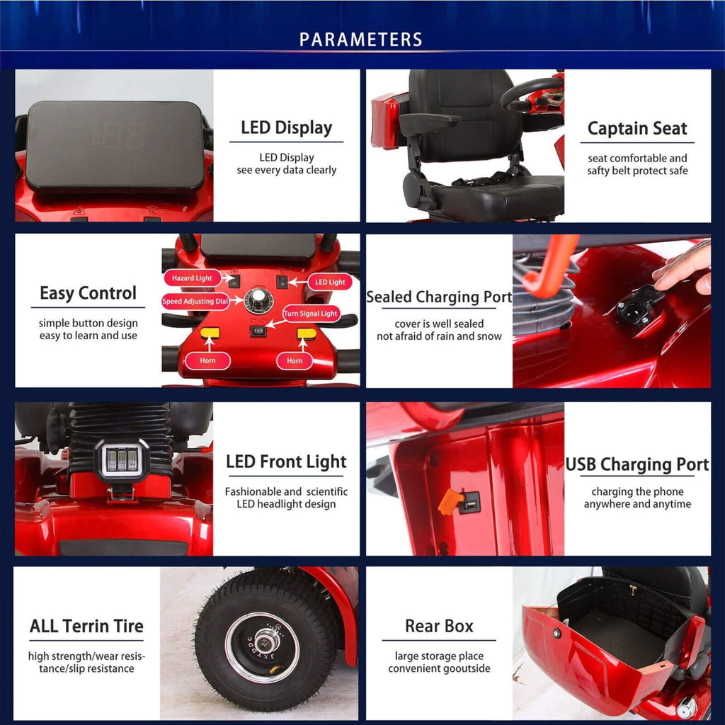 Zvg 4-Wheel Heavy-Duty 500W 48V20Ah Electric All-Terrain
