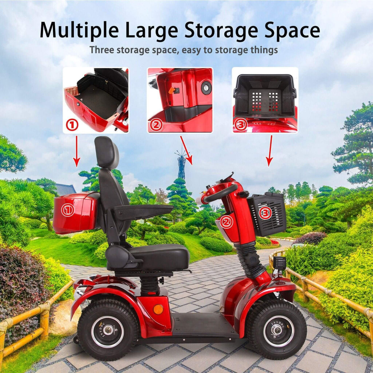 Zvg 4-Wheel Heavy-Duty 500W 48V20Ah Electric All-Terrain